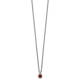 Shey Couture Sterling Silver with 14K Accent 18 Inch Antiqued Cushion Garnet Necklace